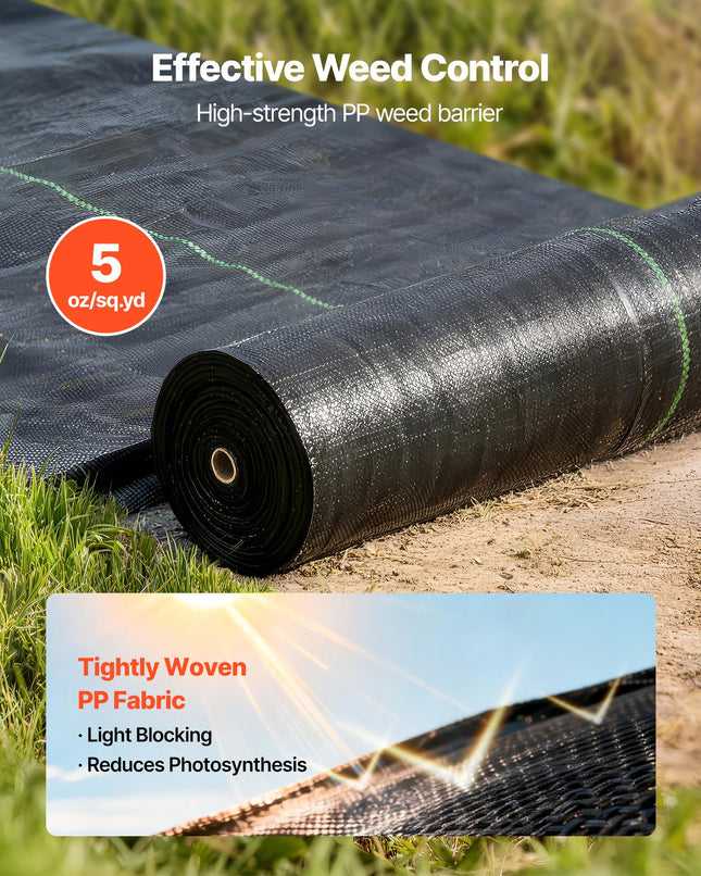 Geotekstilė piktžolėms VEVOR 3*100FT168, 0,9x30,5 m