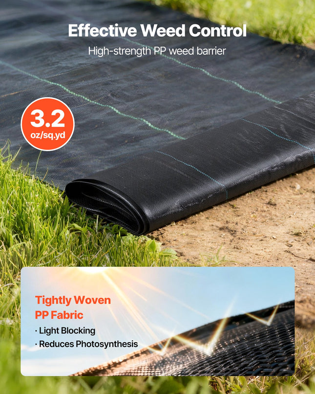Geotekstilė nuo piktžolių VEVOR 4*50FT90-2, 1,2x15,2 m