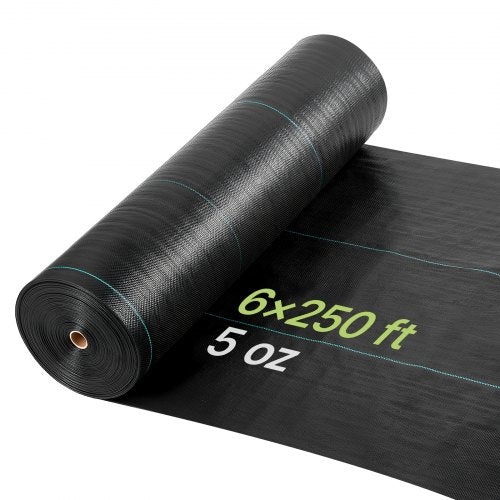 Audinys nuo piktžolių VEVOR 6*250FT168, 1.8x76.2 m, 168 g/m²
