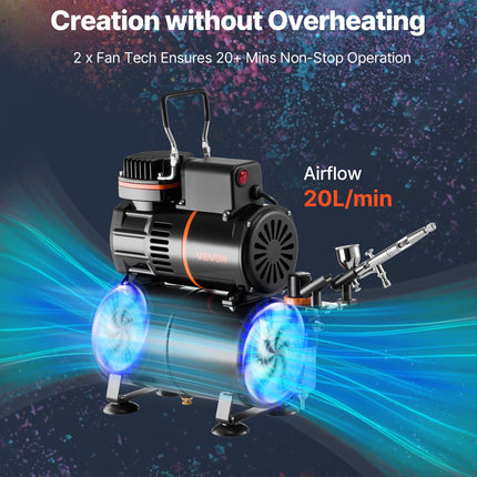 Aerografo rinkinys VEVOR TC-20B, 1/6 HP
