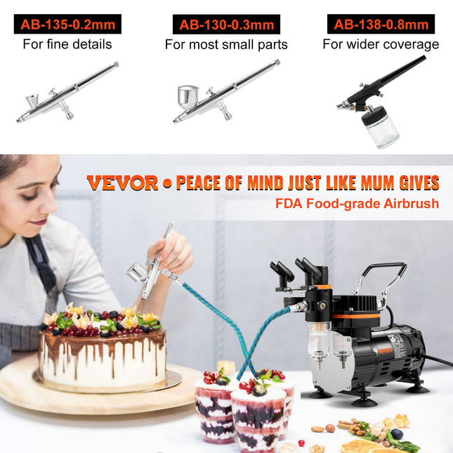 Aerografijos rinkinys VEVOR Professional, 120W