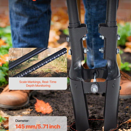 Rankinis žemės grąžtas VEVOR APH525, 146 cm ilgio