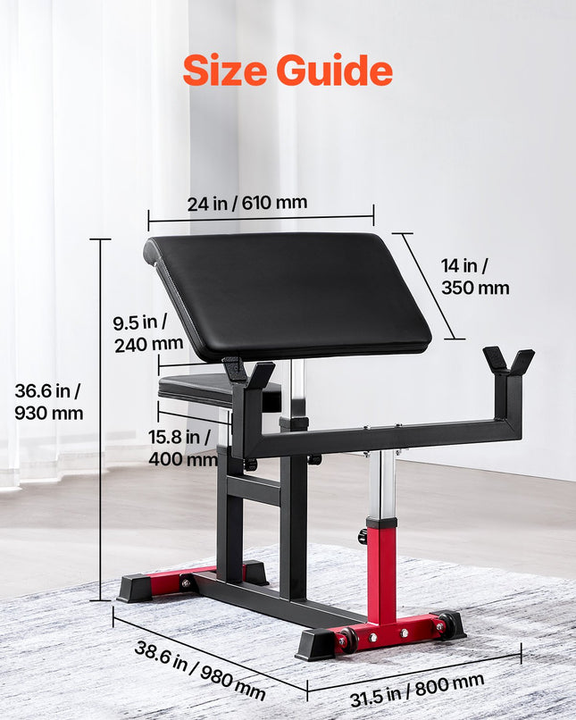Bicepsų treniruoklis (Preacher Curl) VEVOR ax1010, 200 kg apkrova