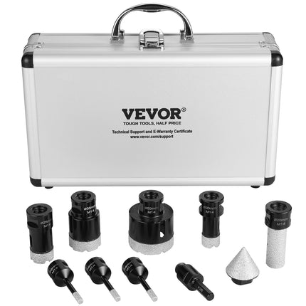 Deimantinių grąžtų rinkinys VEVOR SSTZ-004, 7 vnt. (6-50 mm)