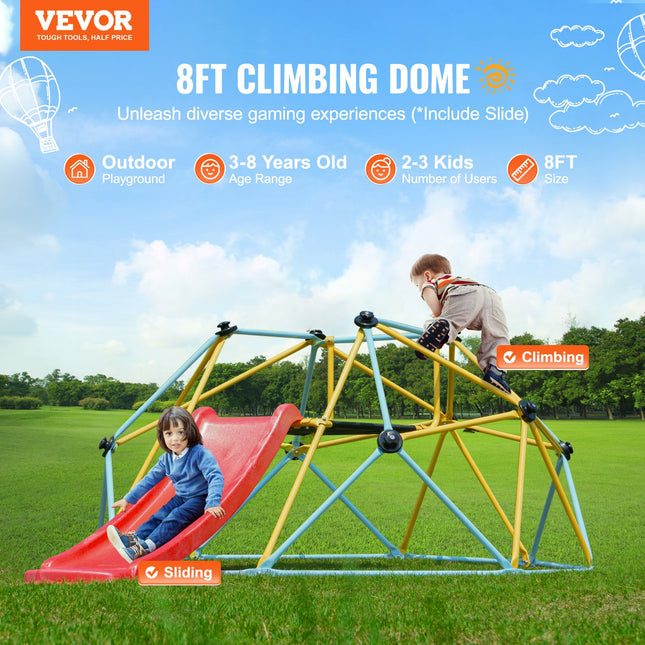 Laipiojimo kupolas su čiuožykla VEVOR JX-DC-06SL, 244 cm skersmens