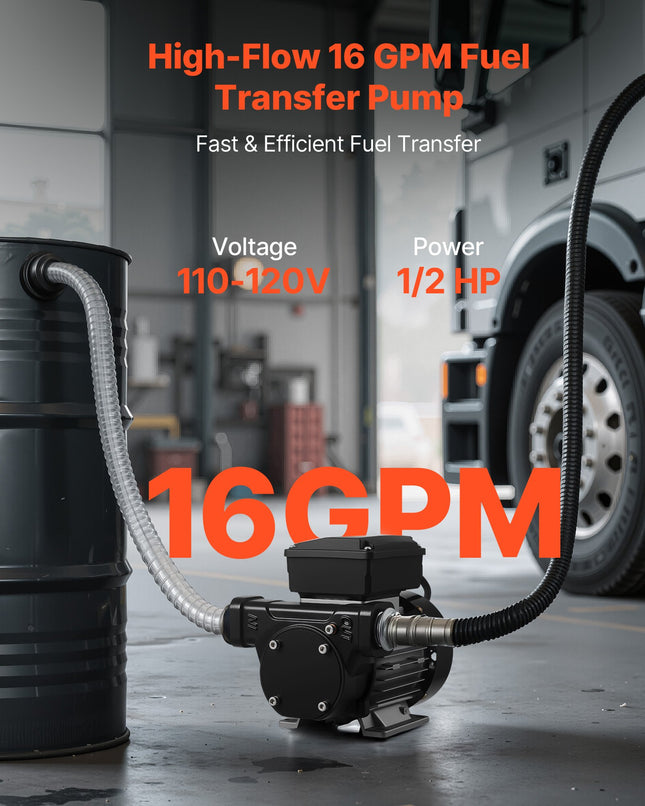 Kuro perpylimo siurblys VEVOR DTP-60N-J01, 60 l/min