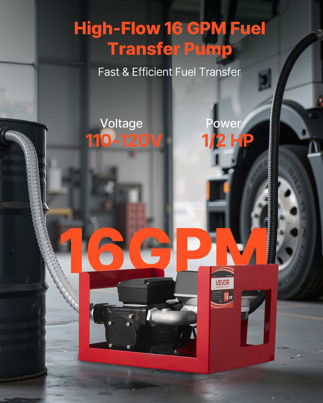 Kuro perpylimo siurblys VEVOR ETM-60N-01, 60 l/min