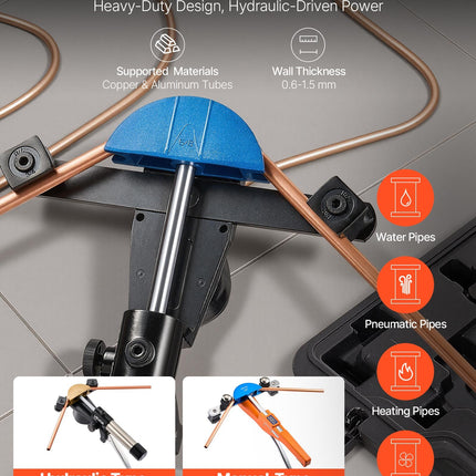 Hidraulinis vamzdžių lenkimo prietaisas VEVOR HHW-22B, 6–22 mm