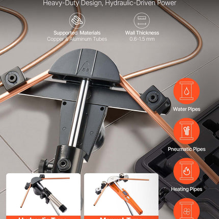 Hidraulinis vamzdžių lenkimo įrankių rinkinys VEVOR HHW-22B, 6–22 mm