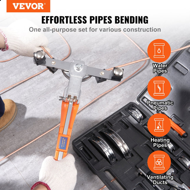 Vamzdžių lenkimo įrankis VEVOR Ratcheting Tubing Bender, 6,4–22,2 mm