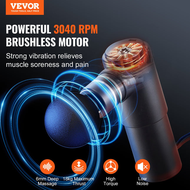 Masažo pistoletas VEVOR Booster Mini, 2500 mAh