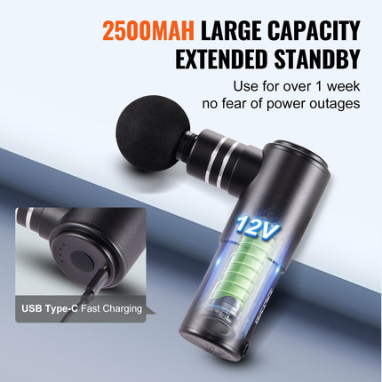 Masažo pistoletas VEVOR Booster Mini, 2500 mAh