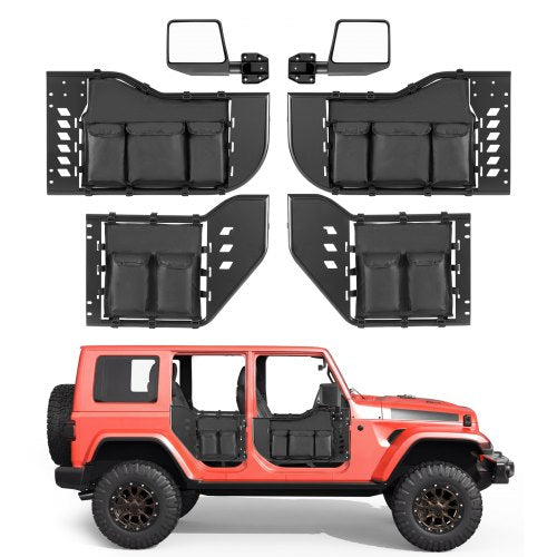 Vamzdinės durys visureigiams VEVOR Jeep Wrangler JL / Gladiator JT, 4 durų komplektas