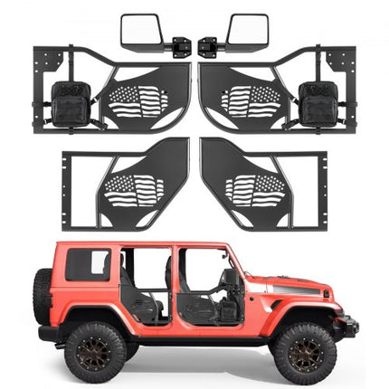 Vamzdinės durys VEVOR Jeep Wrangler JL / Gladiator JT, 4 durų komplektas