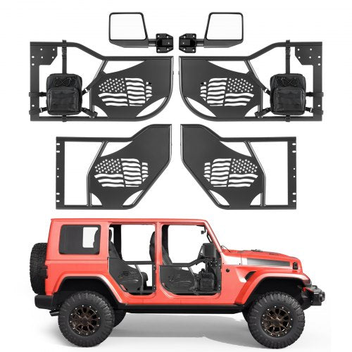 Vamzdinės durys VEVOR Jeep Wrangler JL / Gladiator JT, 4 durų komplektas
