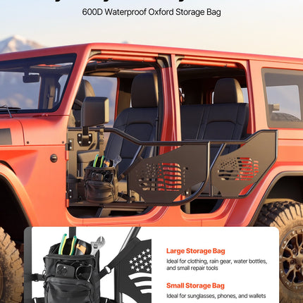 Vamzdinės durys VEVOR Jeep Wrangler JL / Gladiator JT, 4 durų komplektas