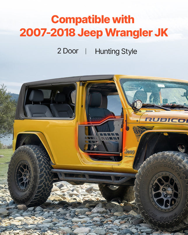 Vamzdinės durys VEVOR Jeep Wrangler JK (2007-2018), 2 durų komplektas