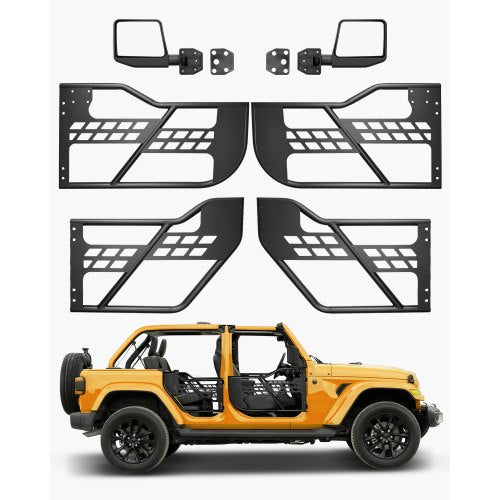 Vamzdinės durys visureigiams VEVOR Jeep Wrangler JL / Gladiator JT, 4 durų komplektas