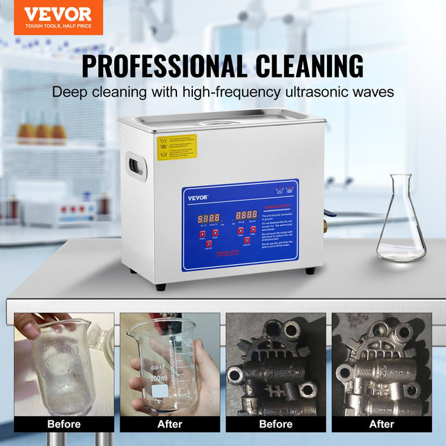 Ultragarsinė valyklė VEVOR Professional, 6 l