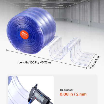 PVC juostinė užuolaida VEVOR MS-0005, 45,7 m ilgis