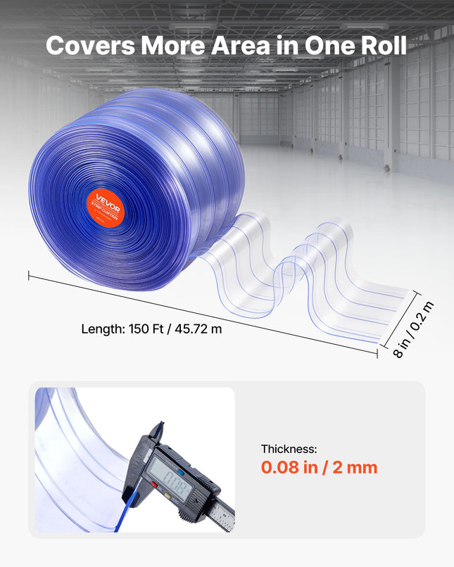 PVC juostinė užuolaida VEVOR MS-0005, 45,7 m ilgis