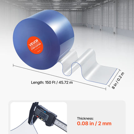 PVC juostinė užuolaida VEVOR 55V0, 45,7 m ilgio