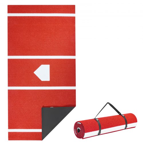 Beisbolo mušimo kilimėlis VEVOR GRS10x3.8FT-RED, 300x116 cm