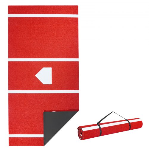 Beisbolo mušimo kilimėlis VEVOR GRS12x6FT-RED, 366x183 cm
