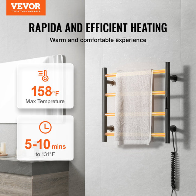Elektrinis rankšluosčių džiovintuvas VEVOR 4 Bars, 50-70°C reguliuojama temperatūra