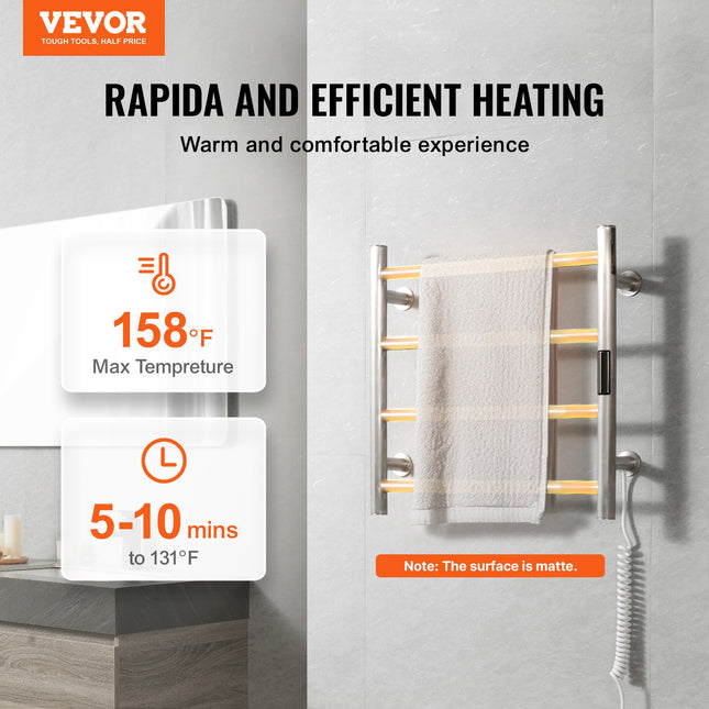 Elektrinis rankšluosčių džiovintuvas VEVOR 4 Bars, 5 temperatūros lygiai