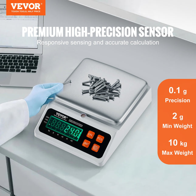 Pramoninės skaičiavimo svarstyklės VEVOR JCS-C, 10 kg / 0,1 g