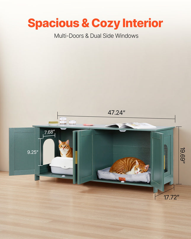 Kačių tualeto spintelė VEVOR SR253073, 120 cm