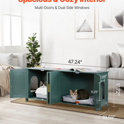 Kačių tualeto spintelė VEVOR SR253121, 120 cm