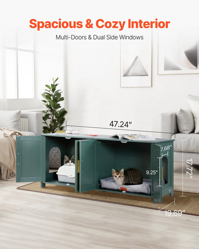Kačių tualeto spintelė VEVOR SR253121, 120 cm