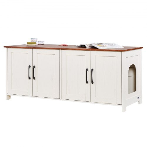 Kačių tualeto spintelė VEVOR SR253073WH, 120 cm