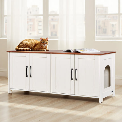 Kačių tualeto spintelė VEVOR SR253073WH, 120 cm