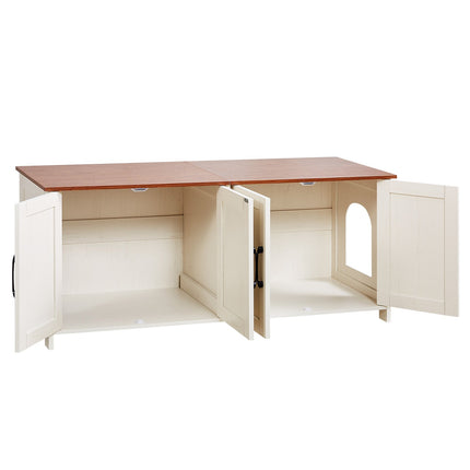 Kačių tualeto spintelė VEVOR SR253073WH, 120 cm