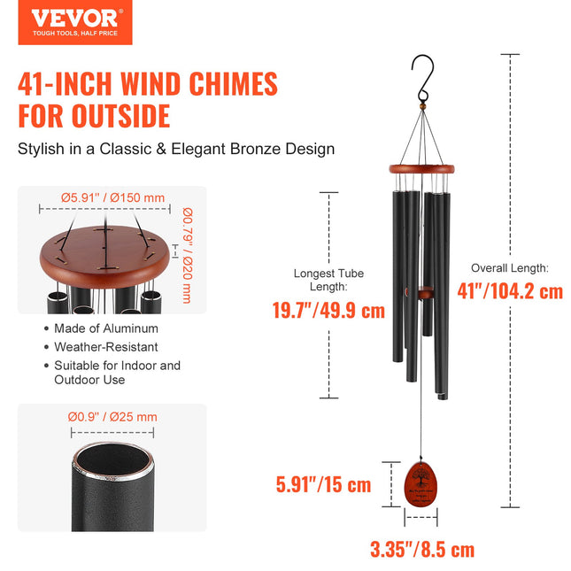 Lauko vėjo varpeliai VEVOR W22030, 1042 mm