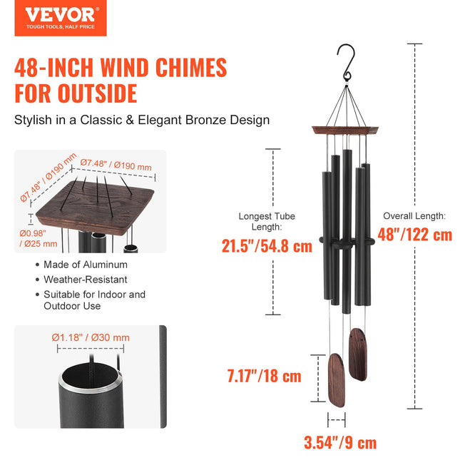 Lauko vėjo varpeliai VEVOR W22080, 1220 mm
