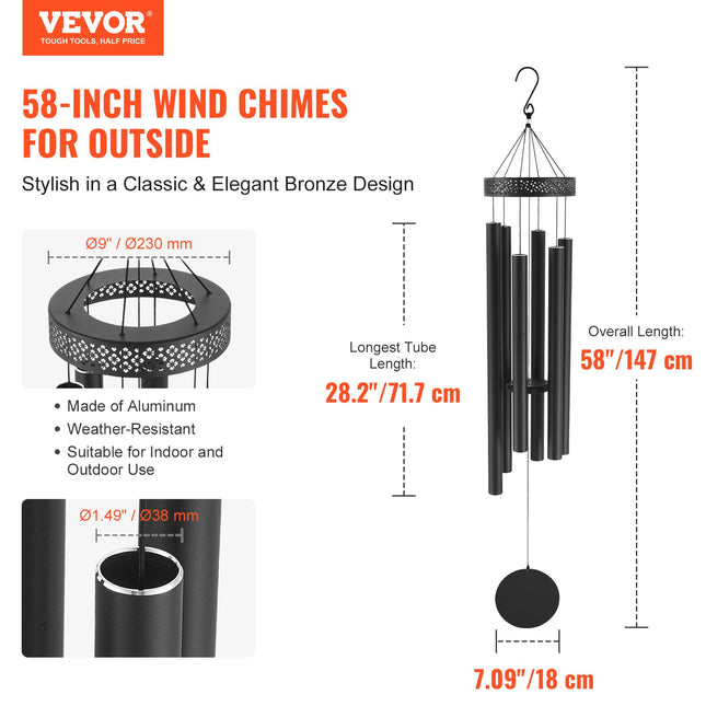 Lauko vėjo varpeliai VEVOR M22091, 1473 mm