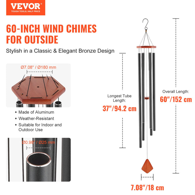 Vėjo varpeliai VEVOR W22081, 1524 mm