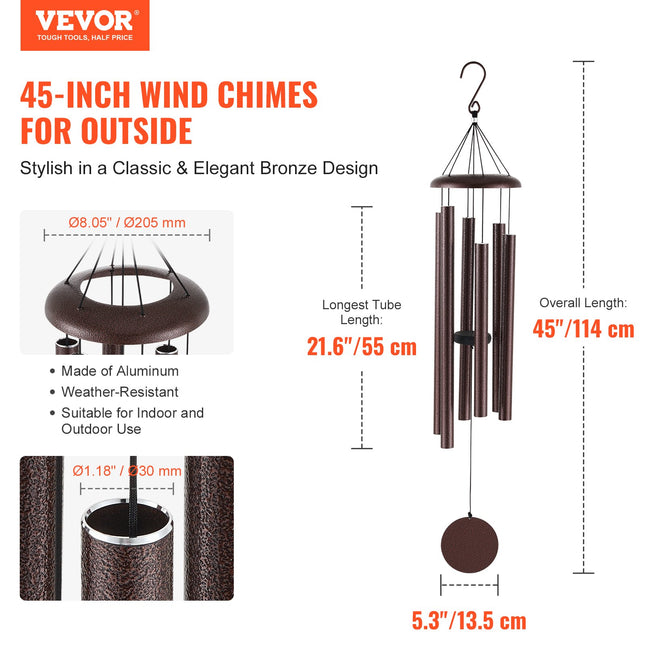Lauko vėjo varpeliai VEVOR M22086, 1143 mm