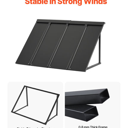 Stacionarus metalinis stogelis VEVOR CGW-44INCH, 112,5 x 61 cm