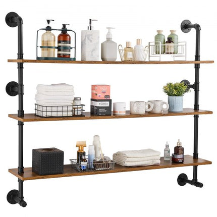 Sieninė industrinio stiliaus lentyna VEVOR WPSR-XM012, 122 cm ilgio