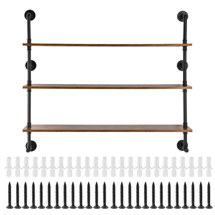 Sieninė industrinio stiliaus lentyna VEVOR WPSR-XM012, 122 cm ilgio
