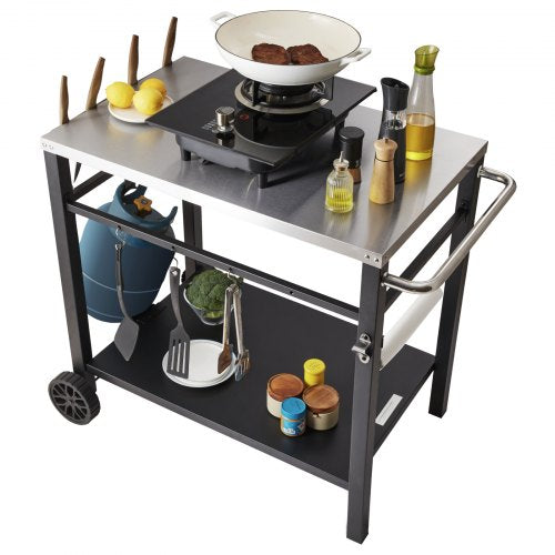 Lauko kepsninės vežimėlis VEVOR TB0110002, 850x550 mm stalviršis