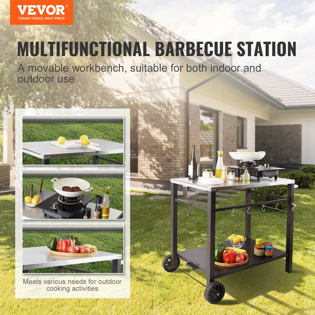 Lauko kepsninės vežimėlis VEVOR TB0110002, 850x550 mm stalviršis