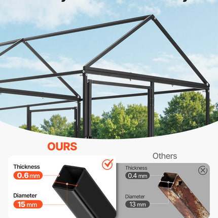 Metalinis vištidės aptvaras VEVOR CRCFG0102, 1 x 2 x 1 m
