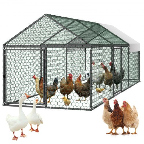 Metalinis vištidės aptvaras VEVOR CRCFG0103, 1 x 3 x 1 m