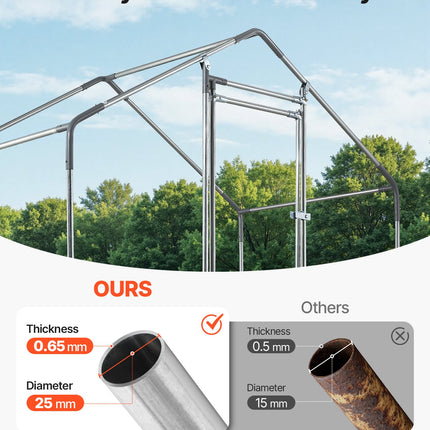 Metalinis vištidės aptvaras VEVOR CRC0201, 2 x 1 x 2 m